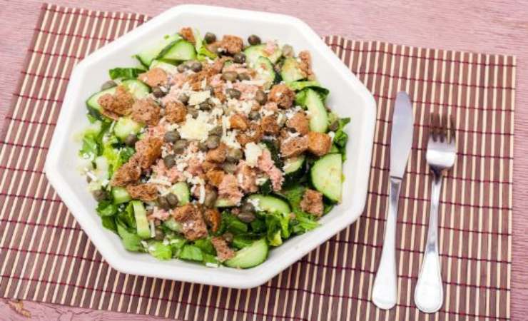 ricetta insalata 5 cereali con tonno e verdure